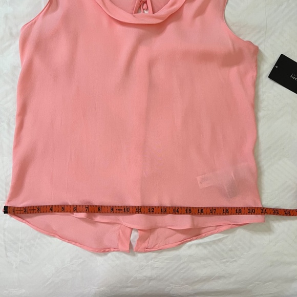 NWT Zara Back Buttons Sleeveless Scoop Neck Watermelon Pink Top Size Small - Picture 11 of 11